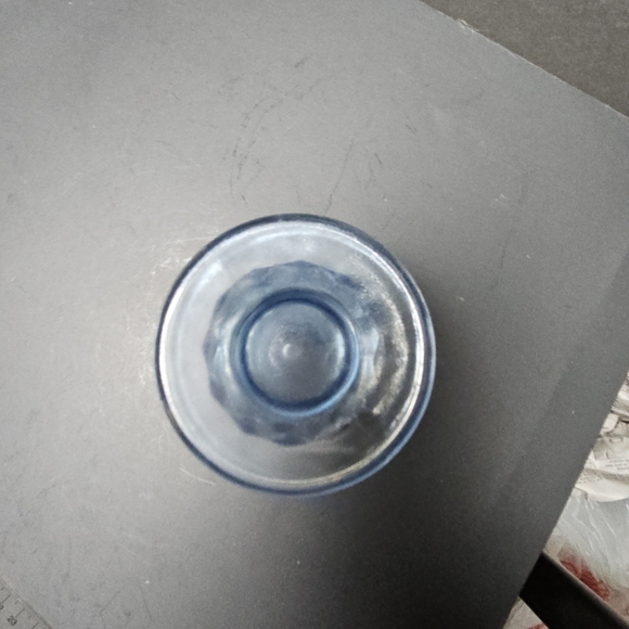 Vintage Indiana Glass Whitehall Ice Blue Cubist Water Goblet Glassware - Picture 3 of 3